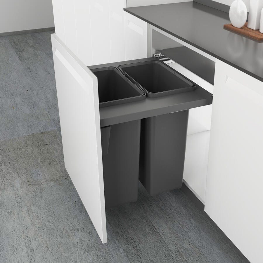 Kit extraível Delinia ID balde lixo 2x35L 60cm - 4