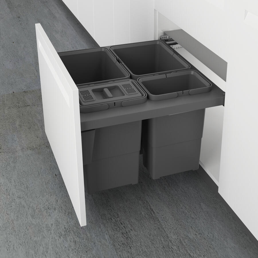 Kit extraível Delinia ID balde lixo 2x24L e 2x8L - 4