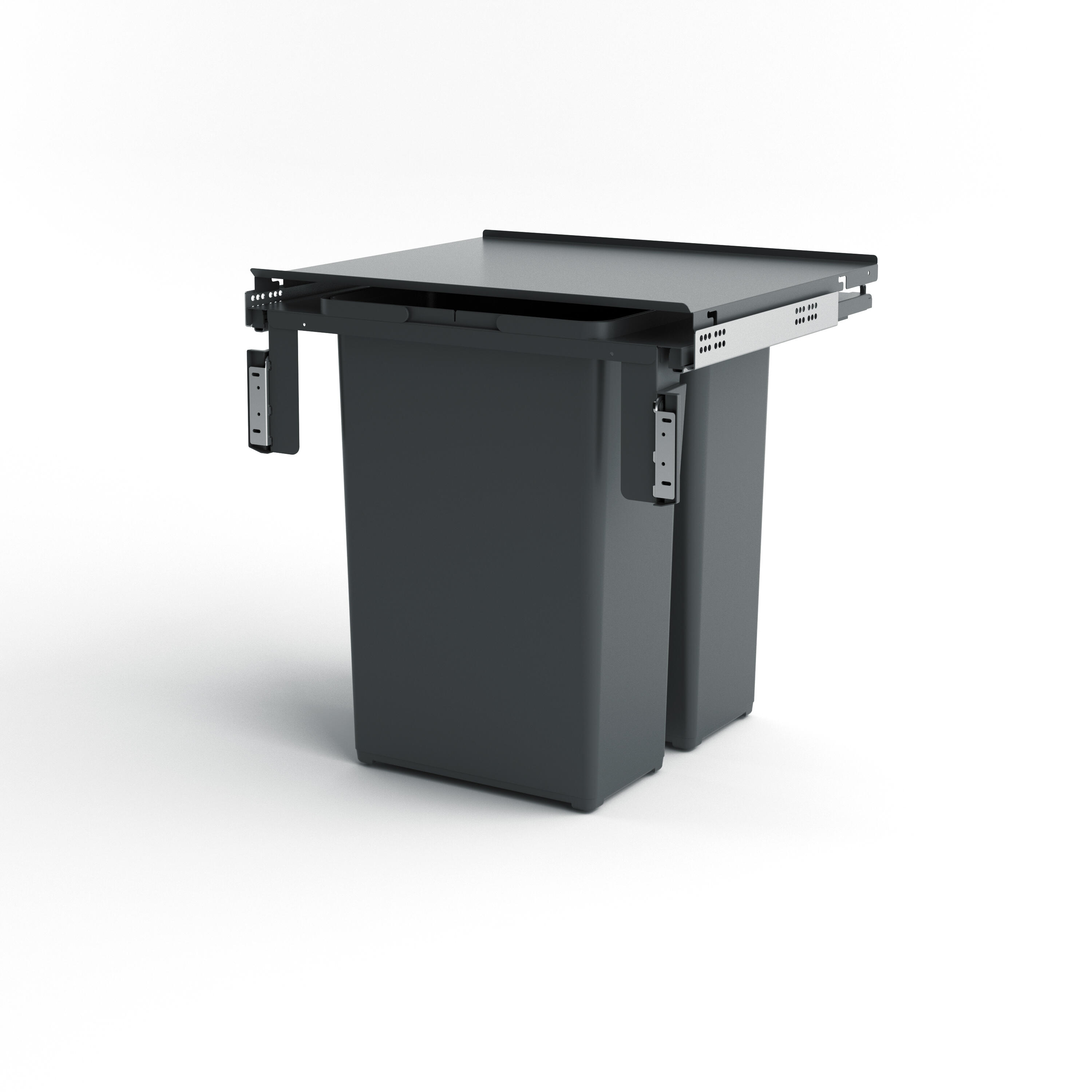 Kit extraível Delinia ID balde lixo 2x35L 60cm - 2