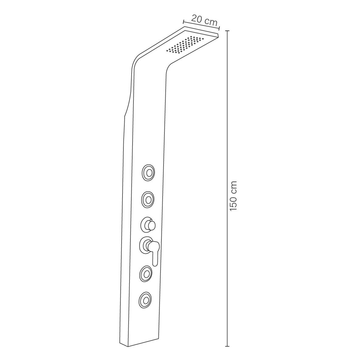 Columna de hidromasaje Kenya 150x20 cm - 4