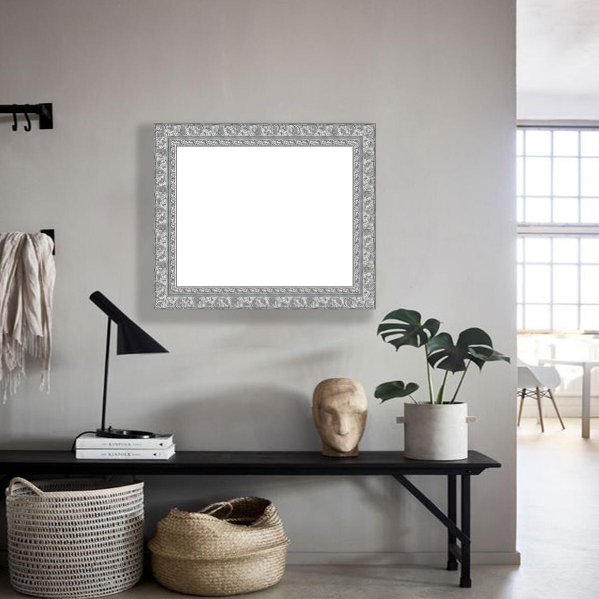 Cornice50x70 cm in legno argento Sharon Forata - 2