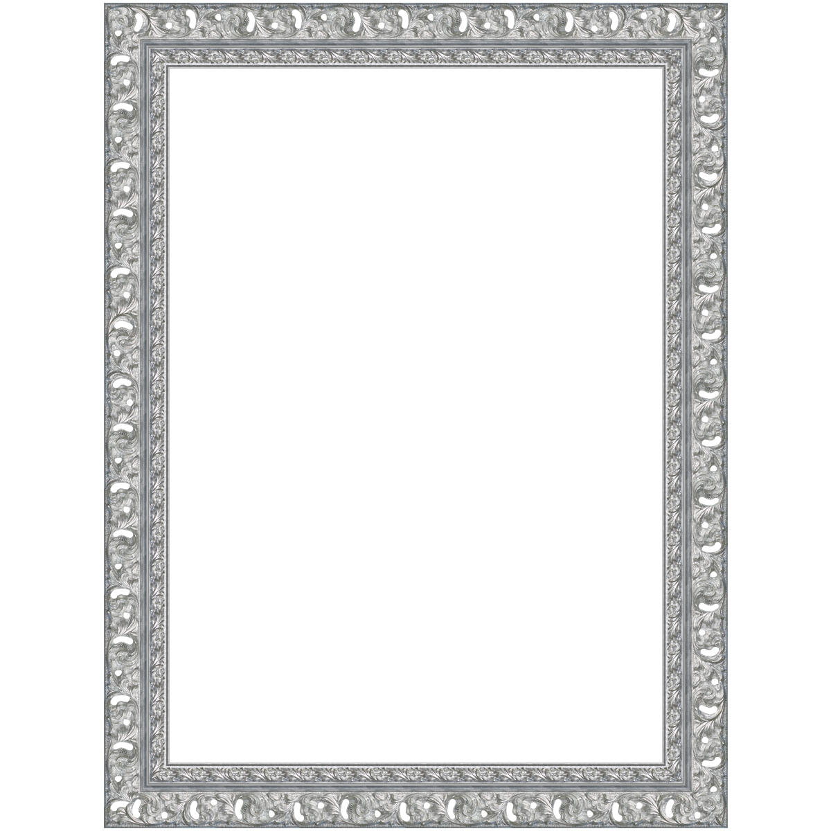 Cornice50x70 cm in legno argento Sharon Forata - 3