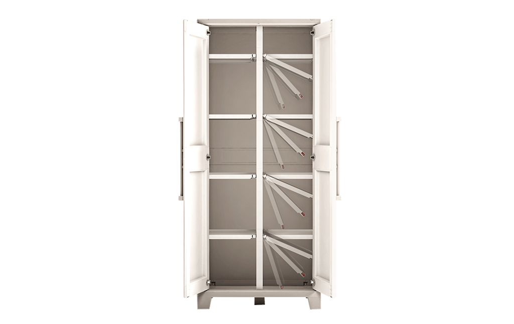 Armario alto baldas Groove Escobero 180x80x45 cm para uso interior / exterior be - 11