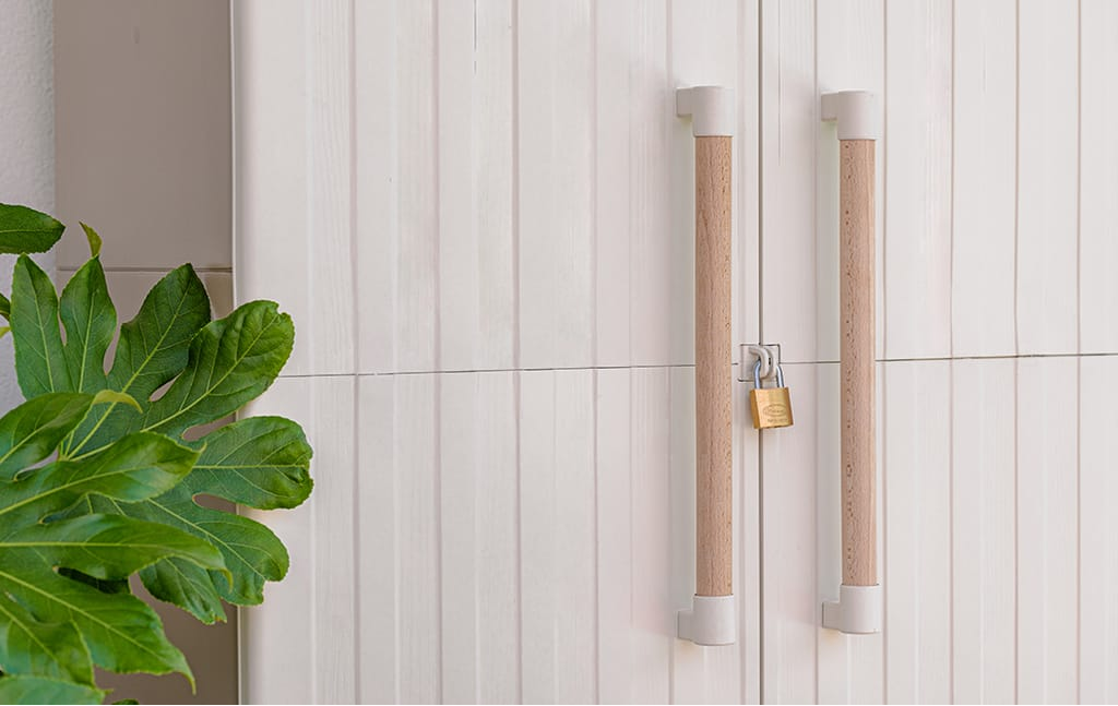 Armario alto baldas Groove Escobero 180x80x45 cm para uso interior / exterior be - 9