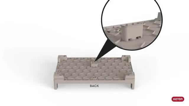 Armario alto baldas Groove Escobero 180x80x45 cm para uso interior / exterior be - 5