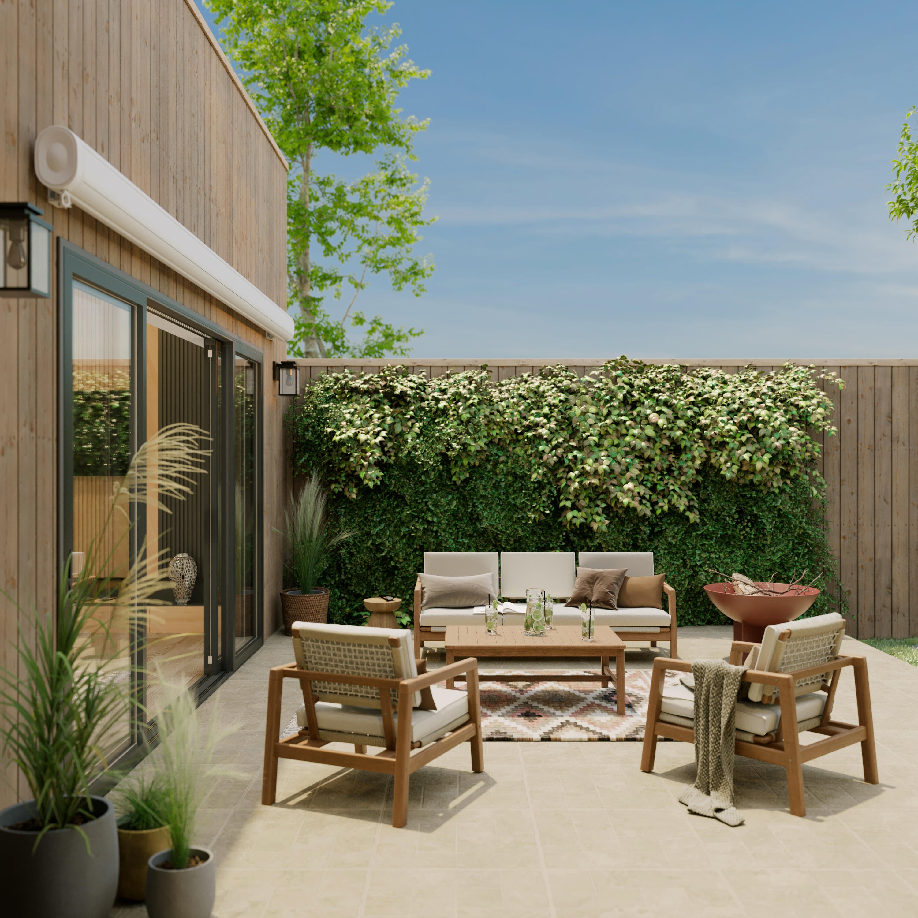 Store banne motorisé 2.95 x 2 m Loby S blanc LED, toile acrylique beige - 8