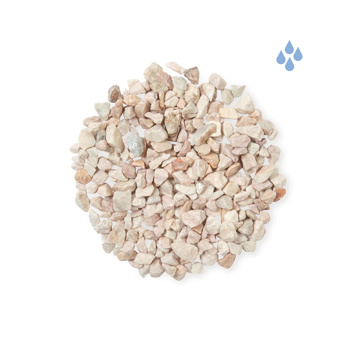 Gravier marbre blanc-rosé 8/16mm, 35 kg - 4