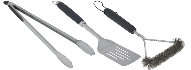 Zestaw sztućców do grilla szczypce+łopatka+szczotka Naterial