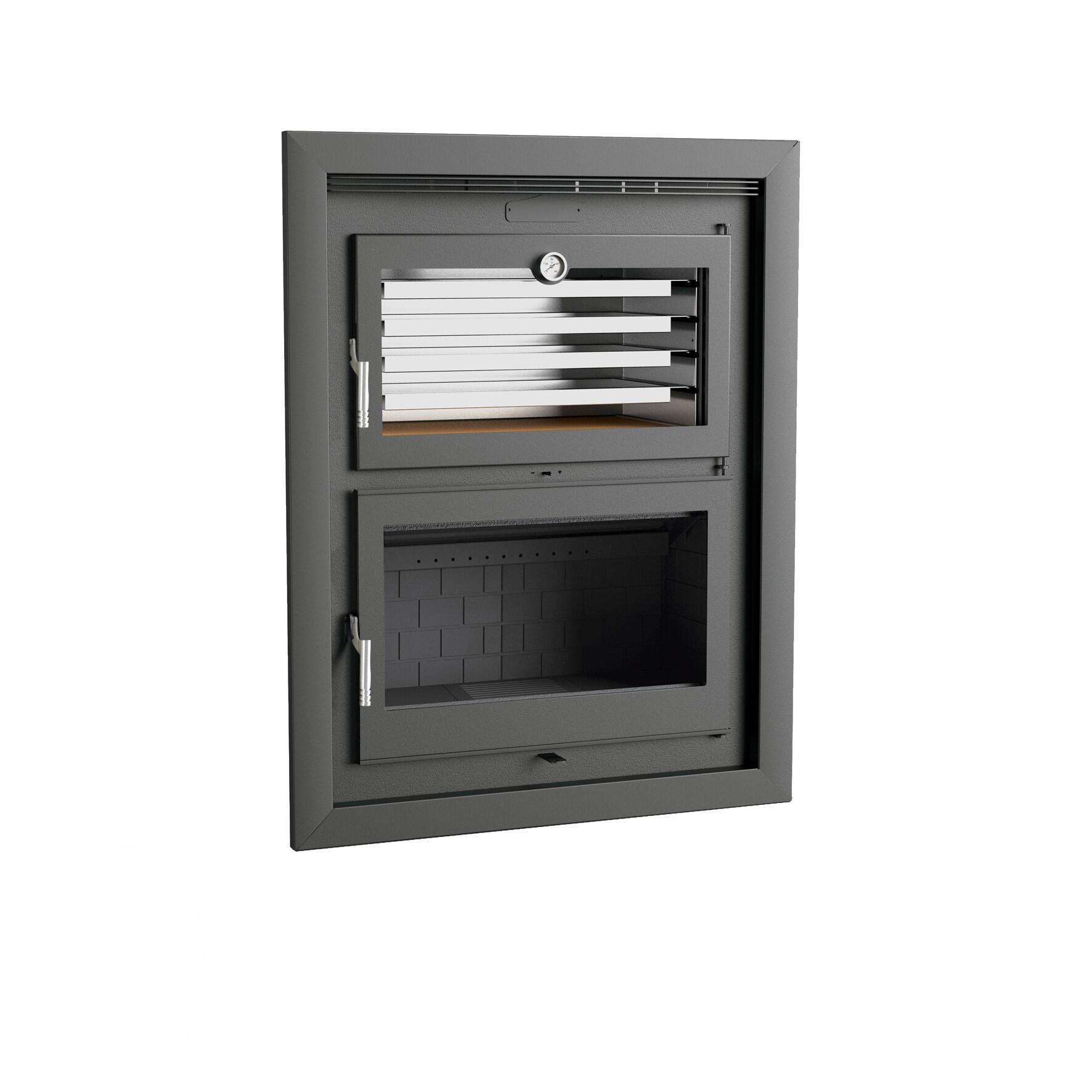 Estufa de leña con horno insertable hi2 eco 10,9 kw