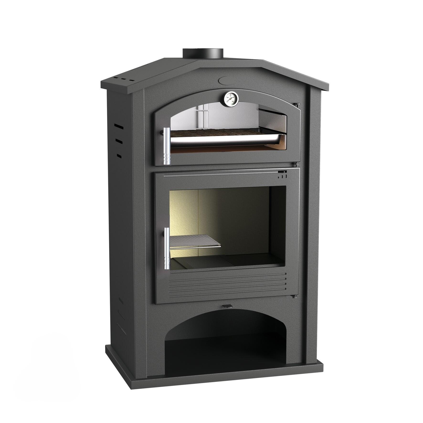 Estufa de leña con horno bea eco16 11.7 kw