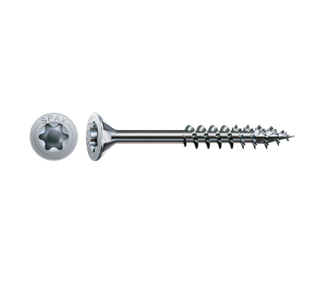 30 tornillo SPAX t-star+ con cabeza fresada, ø 6mm y 100 mm