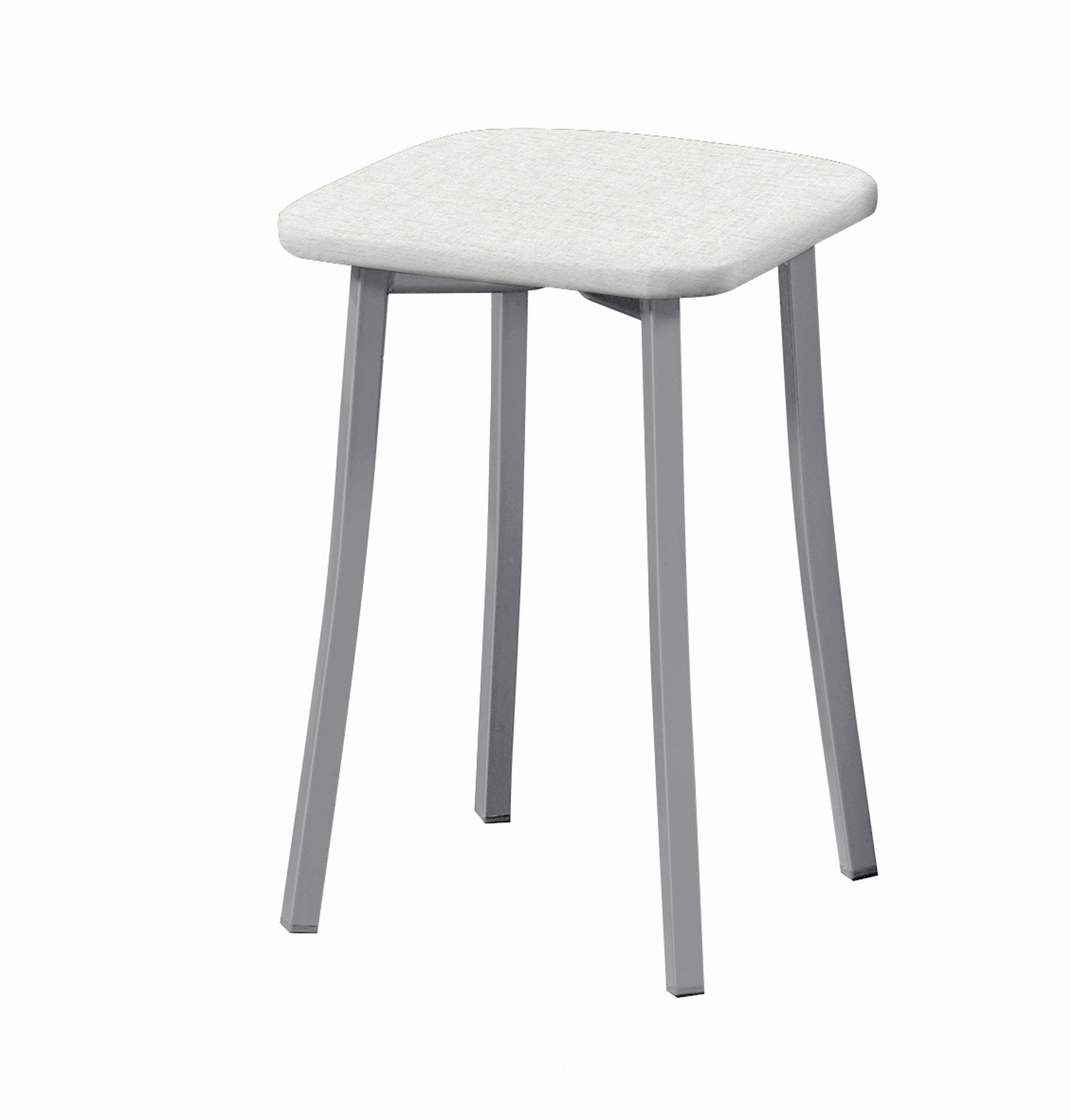 Taburete bajo de cocina kira armazon aluminio asiento michigan nieve