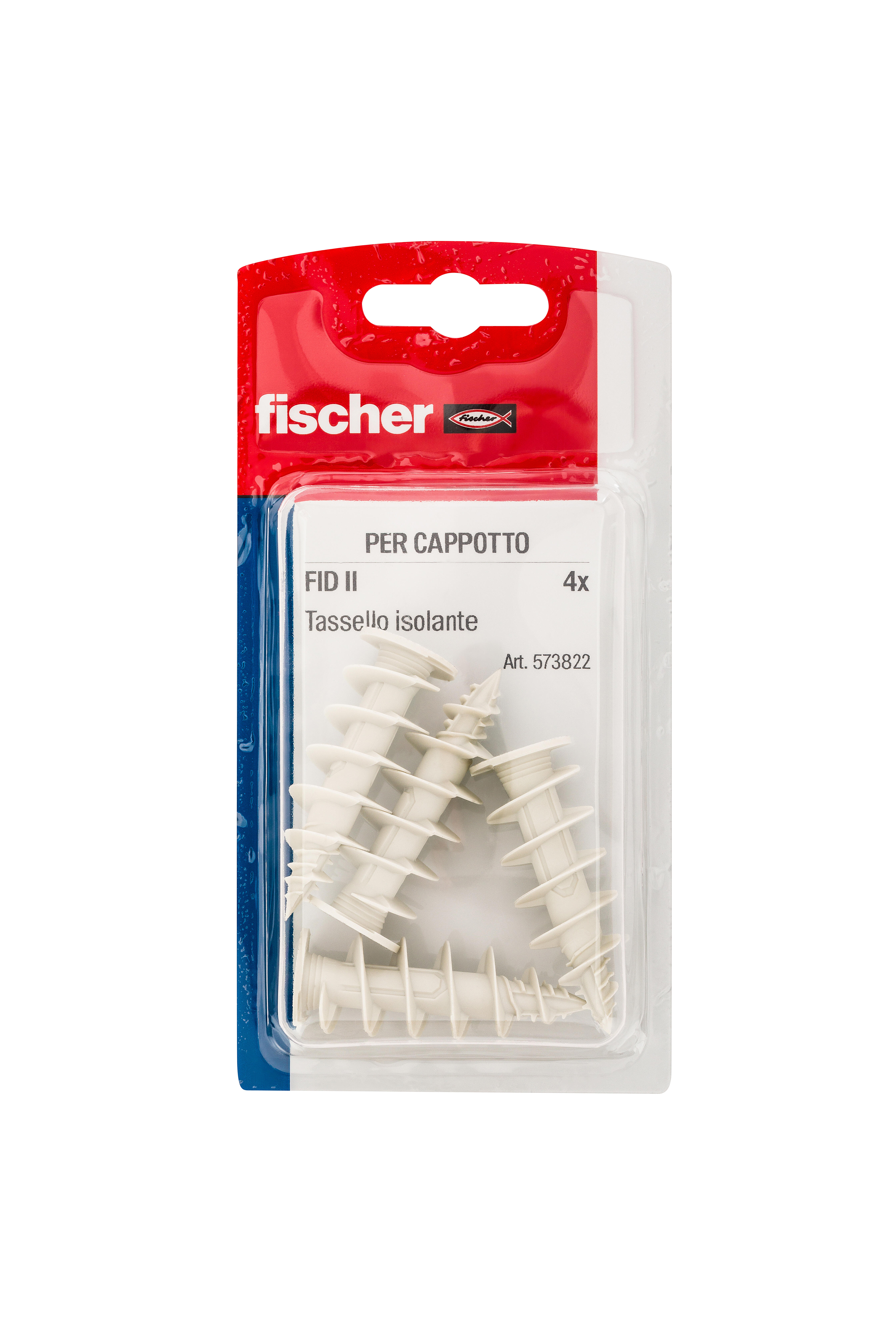 Set di tasselli con vite FISCHER FID II in poliammide ø 6 mm, 4 pezzi - 4
