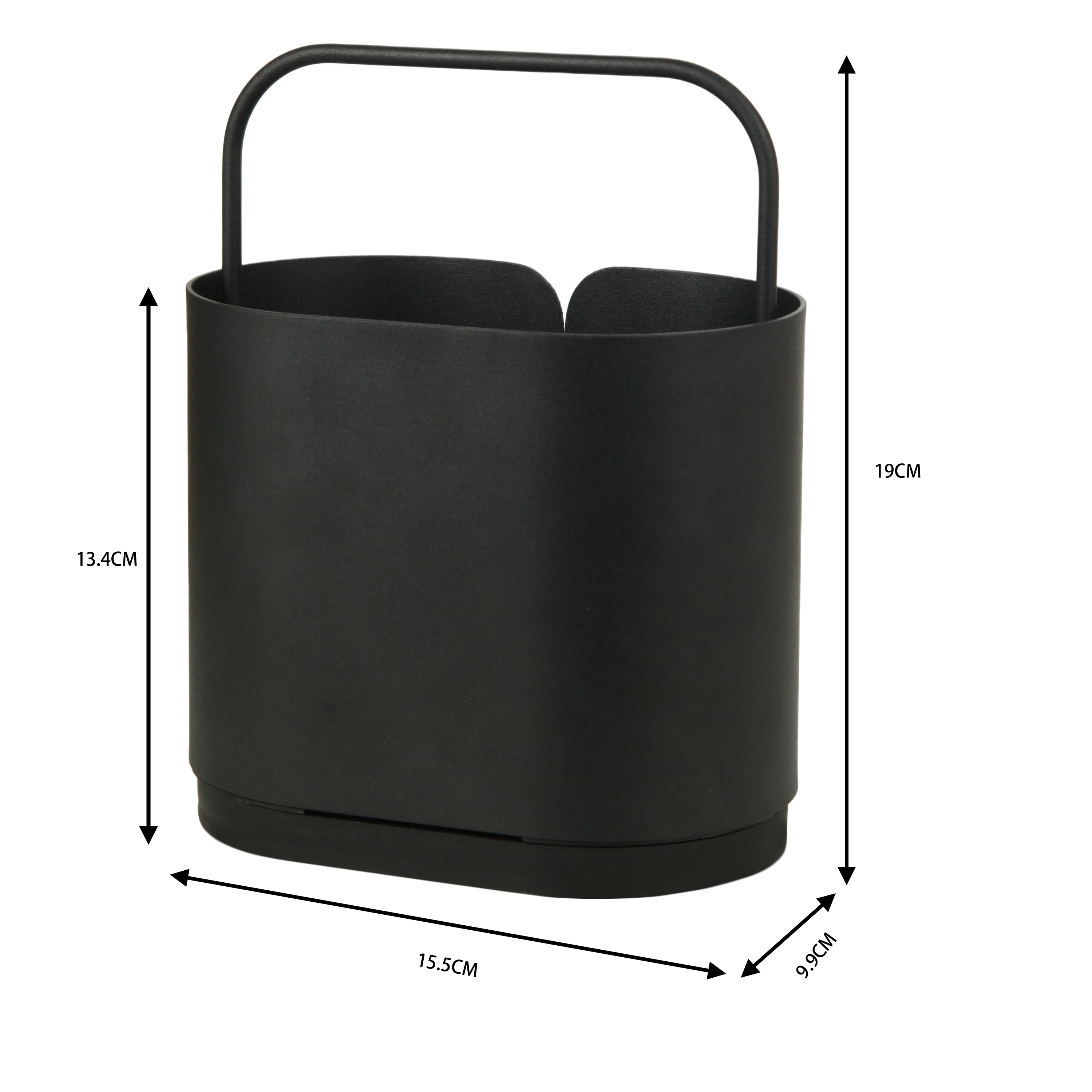 Escorredor para talheres aço 9.9 x 15.5 x 19.4 cm preto Delinia Casual - 6