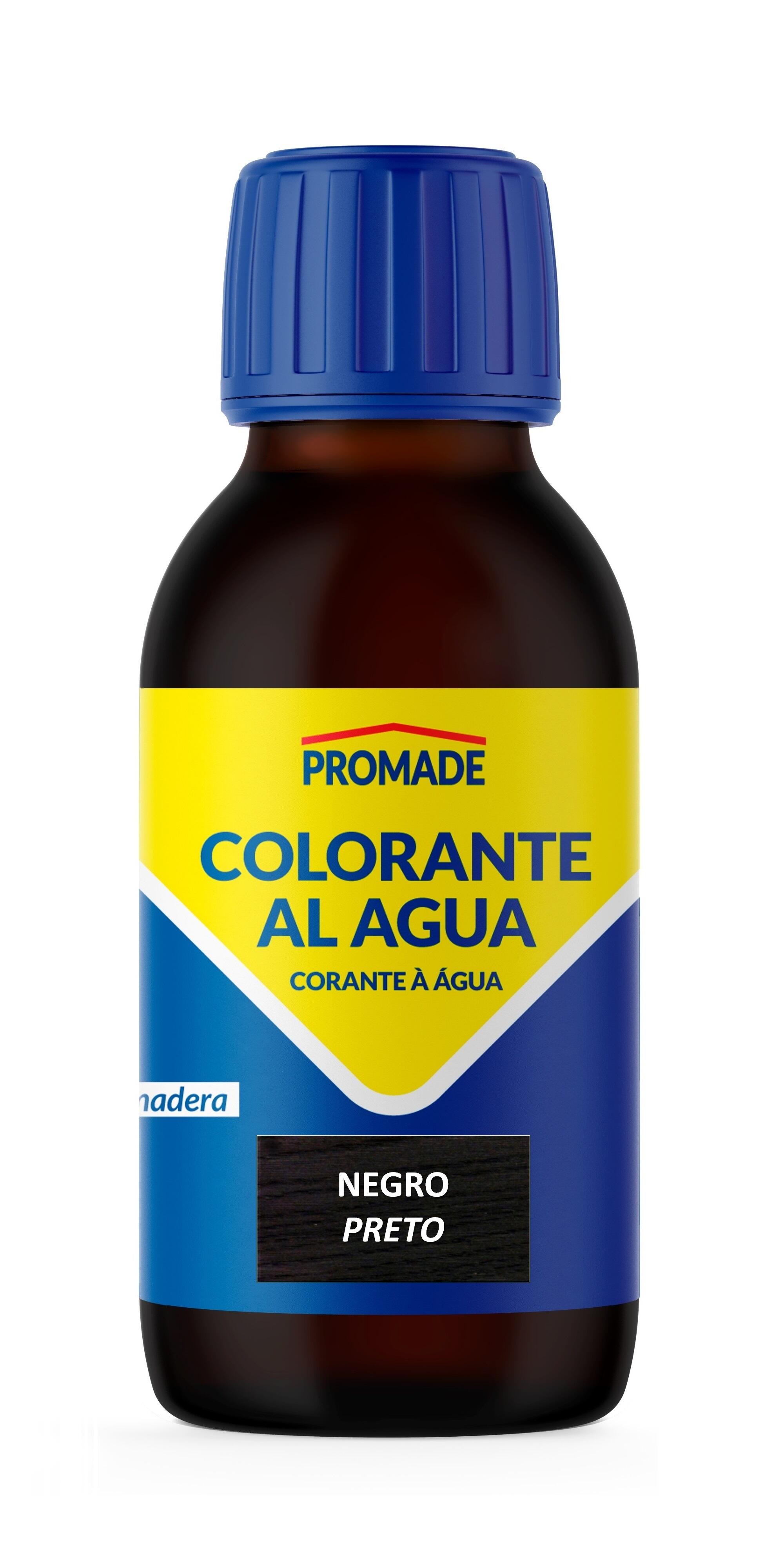 Colorante de madera interior PROMADE en color negro, acabado mate para mobiliario líquido de 125 ml. Base agua. - 2