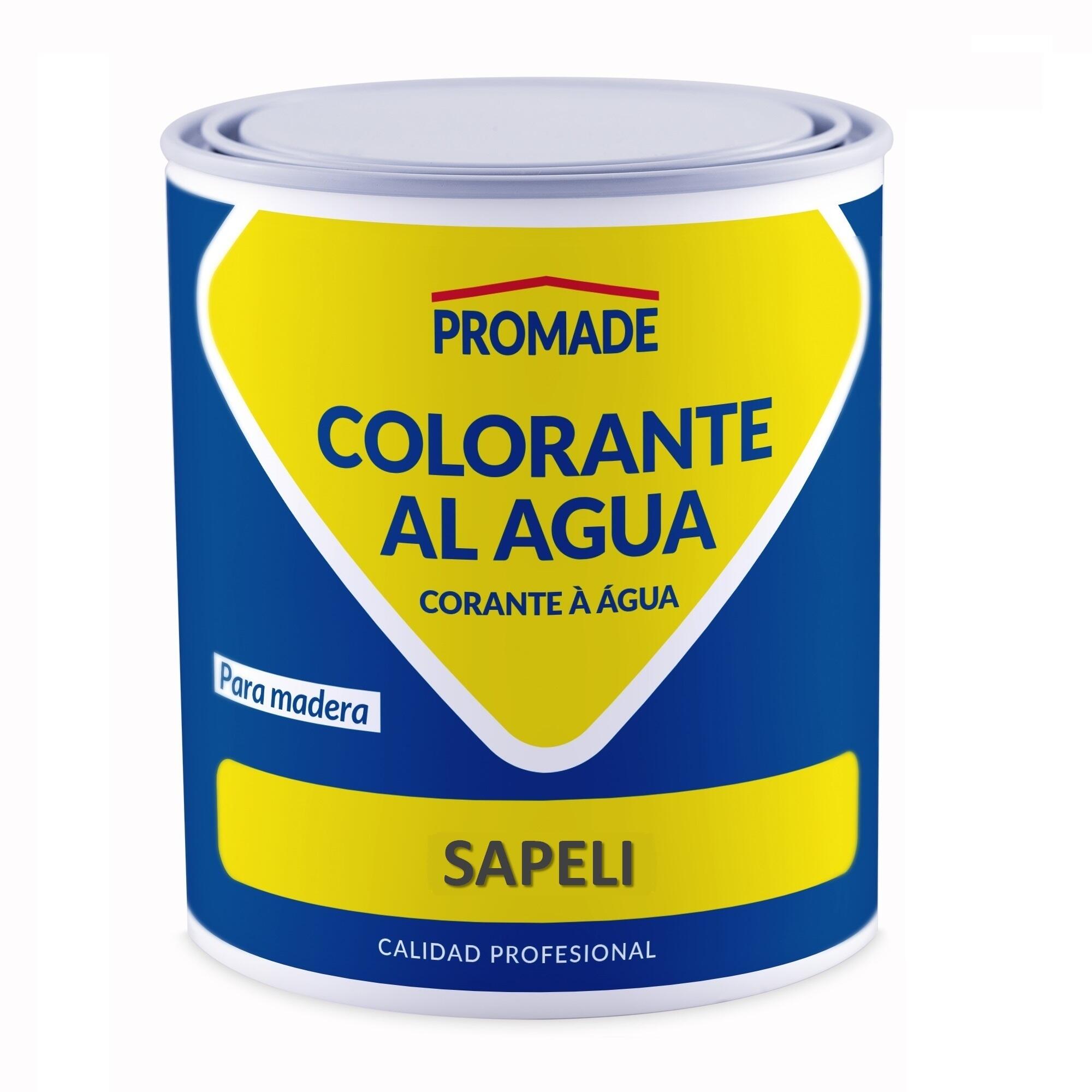 Colorante de madera interior PROMADE Anilina en color Sapelly, acabado mate para mobiliario líquido de 375 ml. Base agua. - 2