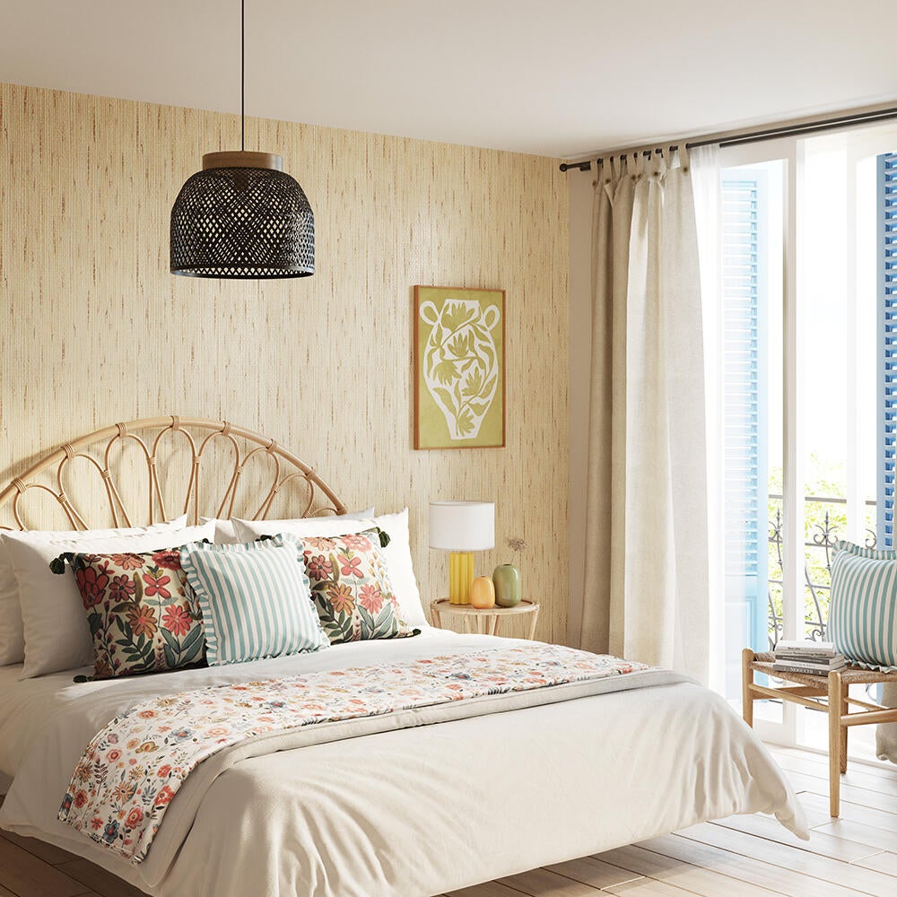 Cortinado alça com botão Charlina 140x280cm bege Inspire - 9