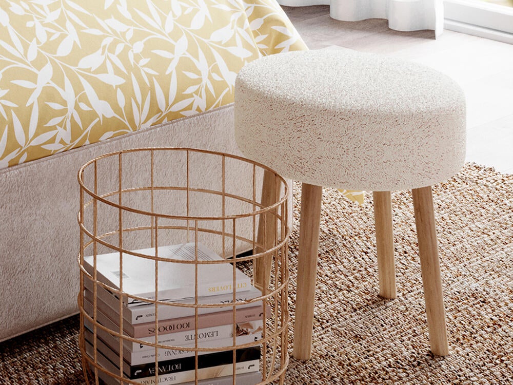 Cesto de bambu cuadricula 30x30 cm castanho - 3