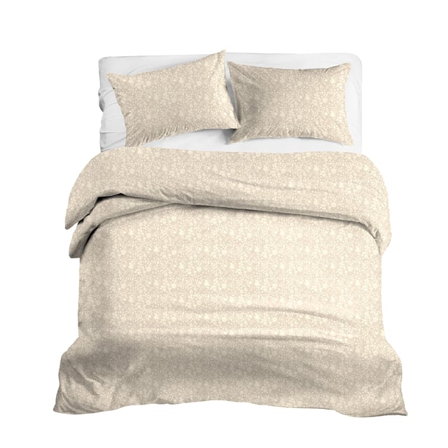 Copripiumone doppio Rimini beige in cotone 255 x 240 cm
