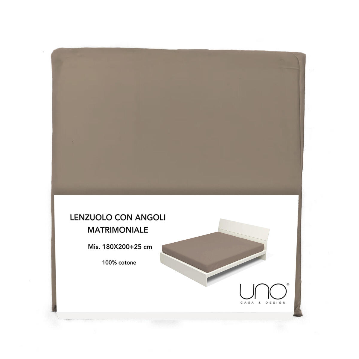 Lenzuolo sotto con angoli doppio Bice in cotone 180 x 200 cm - 2