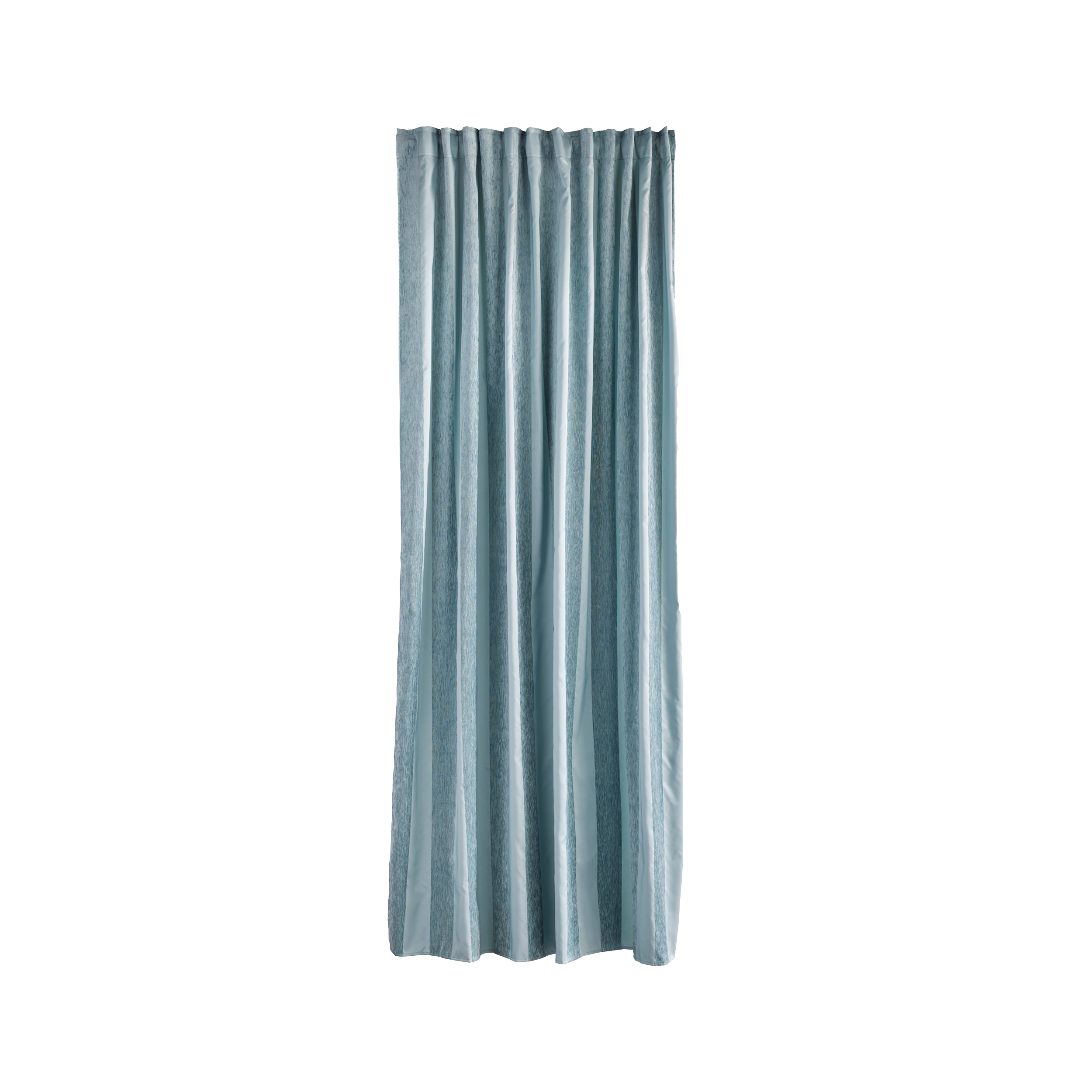 Zasłona Velvet Pasy zielono-niebieska 200 x 280 cm na taśmie