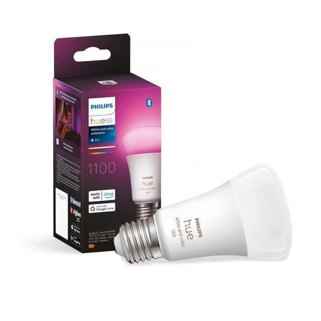 Ampoule led connectée E27, 75W, variations de blanc et couleurs, PHILIPS HUE