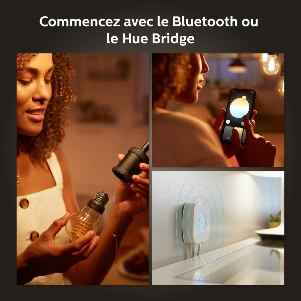 Ampoule led connectée globe 125mm E27, 40W, variation de blancs, PHILIPS HUE - 4