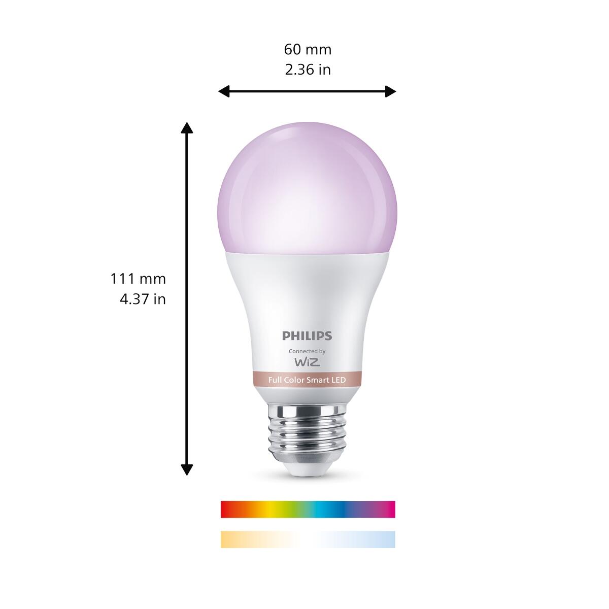 Ampoule led connectée E27, 806Lm = 60W, couleur changeante, PHILIPS SMART LED - 6