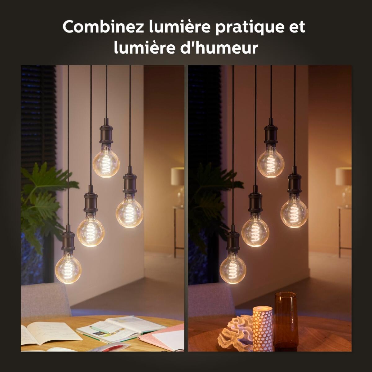 Ampoule led connectée globe 125mm E27, 40W, variation de blancs, PHILIPS HUE - 2