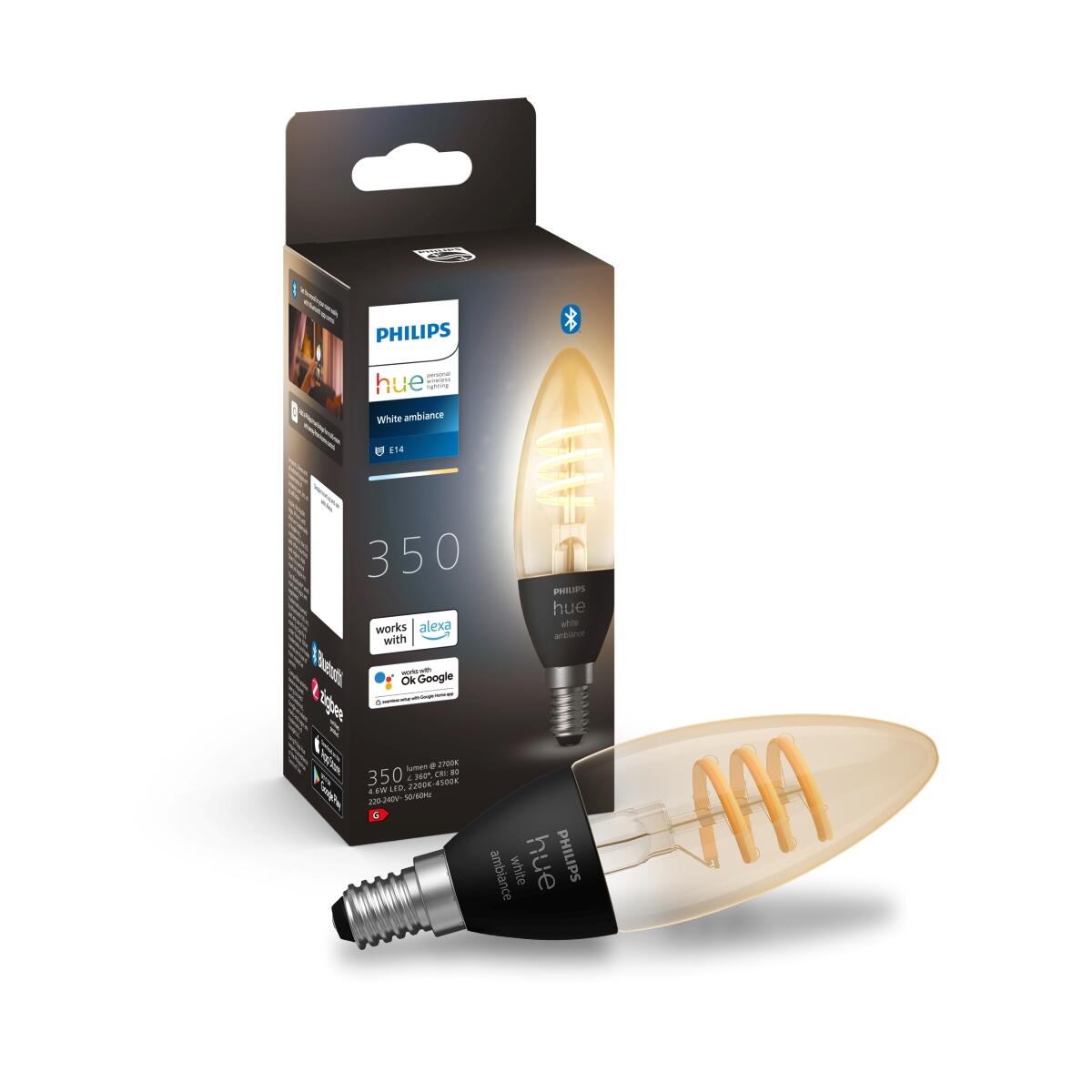 Ampoule Flamme Jaune 230V 25W - Culot E14, Forme Bougie, Calotte Argentée - 3
