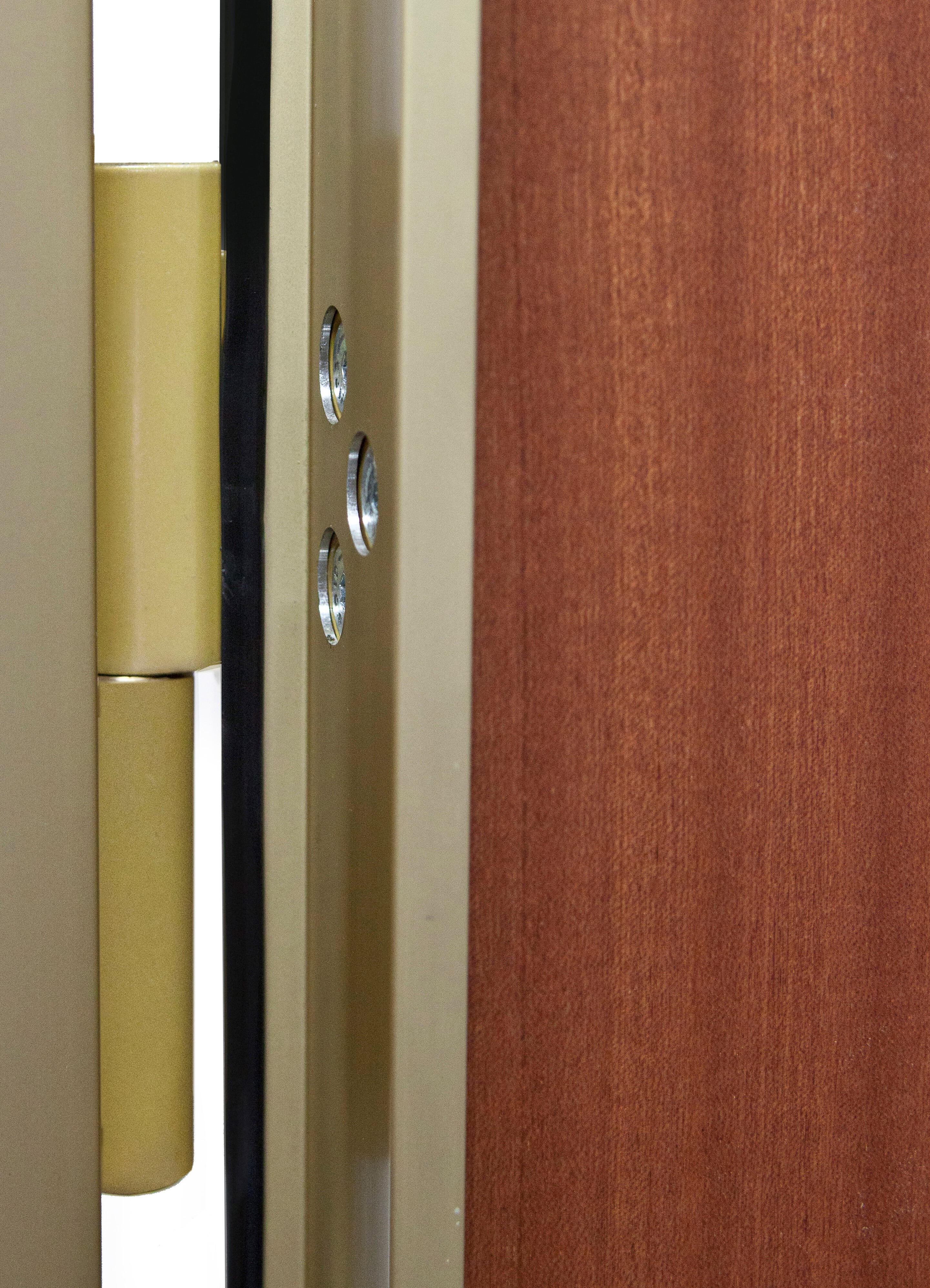 Puerta de entrada acorazada serie 400 liso sapelly / interior liso sapelly apertura izquierda 208x90.3cm - 10