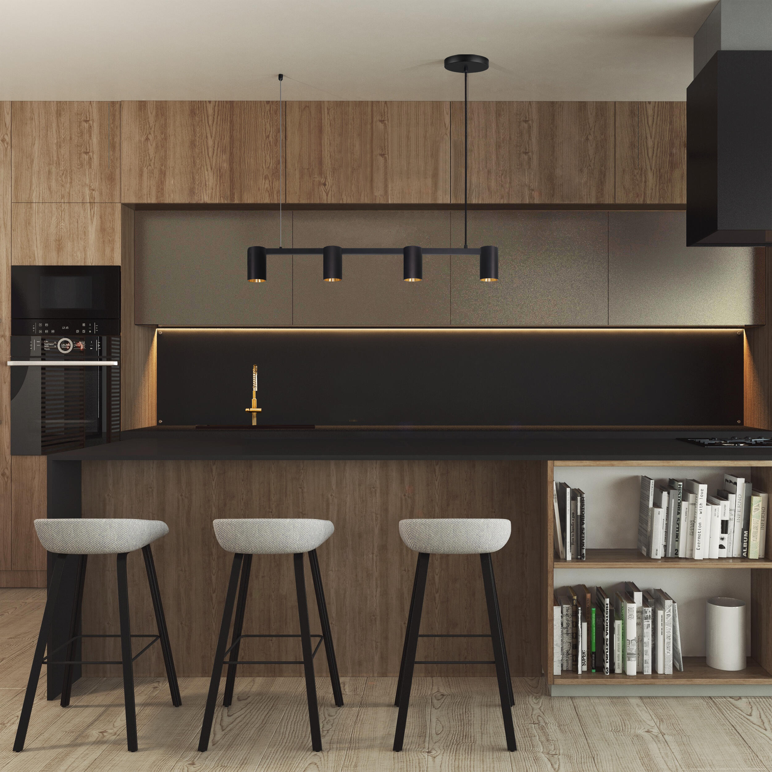 Lampa wisząca Maribel czarna 4 x GU10 Goldlux - 2