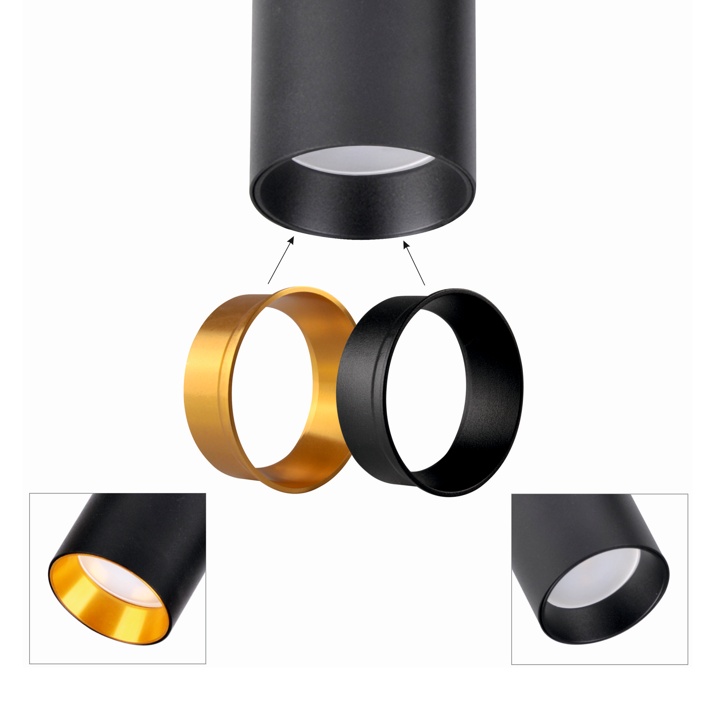 Szyna oświetleniowa z lampami wiszącymi Maribel czarna 3 x GU10 1F Goldlux - 9