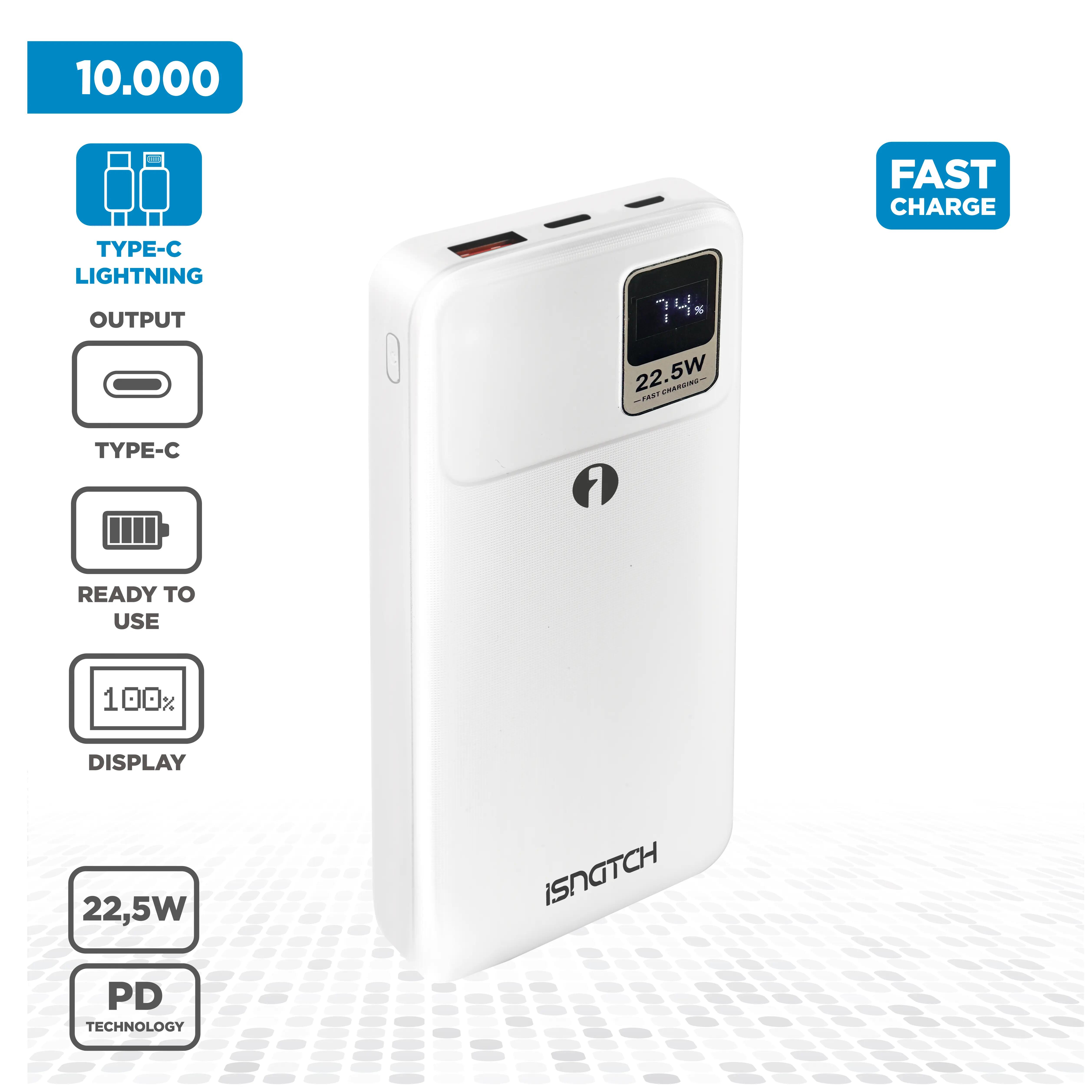 Power bank ISNATCH G10+ 10000 mAh - 4