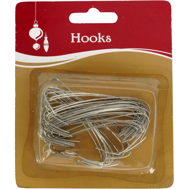 Haczyki do bombek 5cm 12szt. srebrne