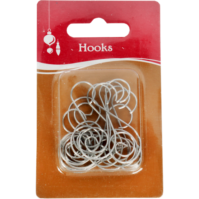 Haczyki do bombek 5cm 50szt. srebrne