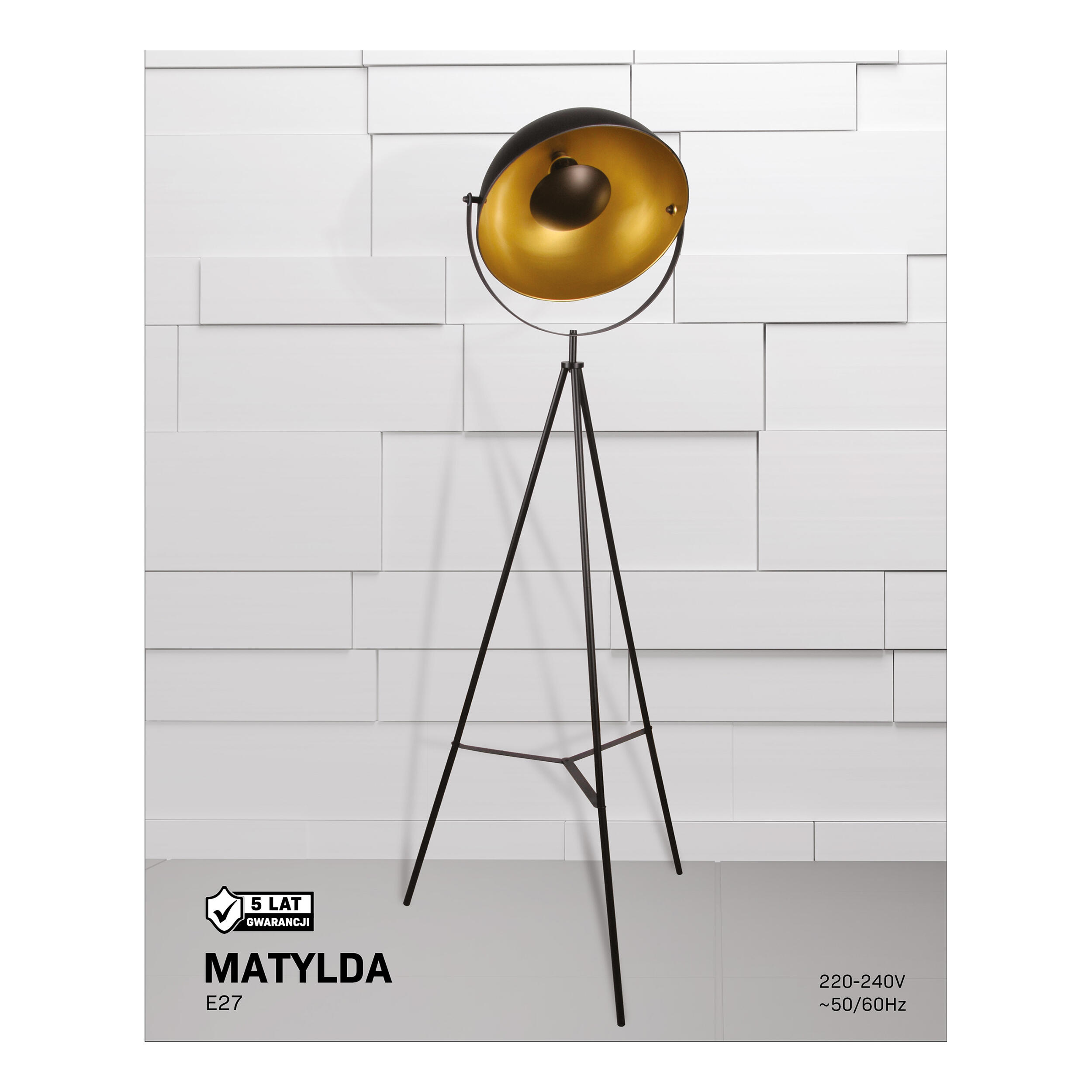 Lampa podłogowa Matylda czarna E27 - 8