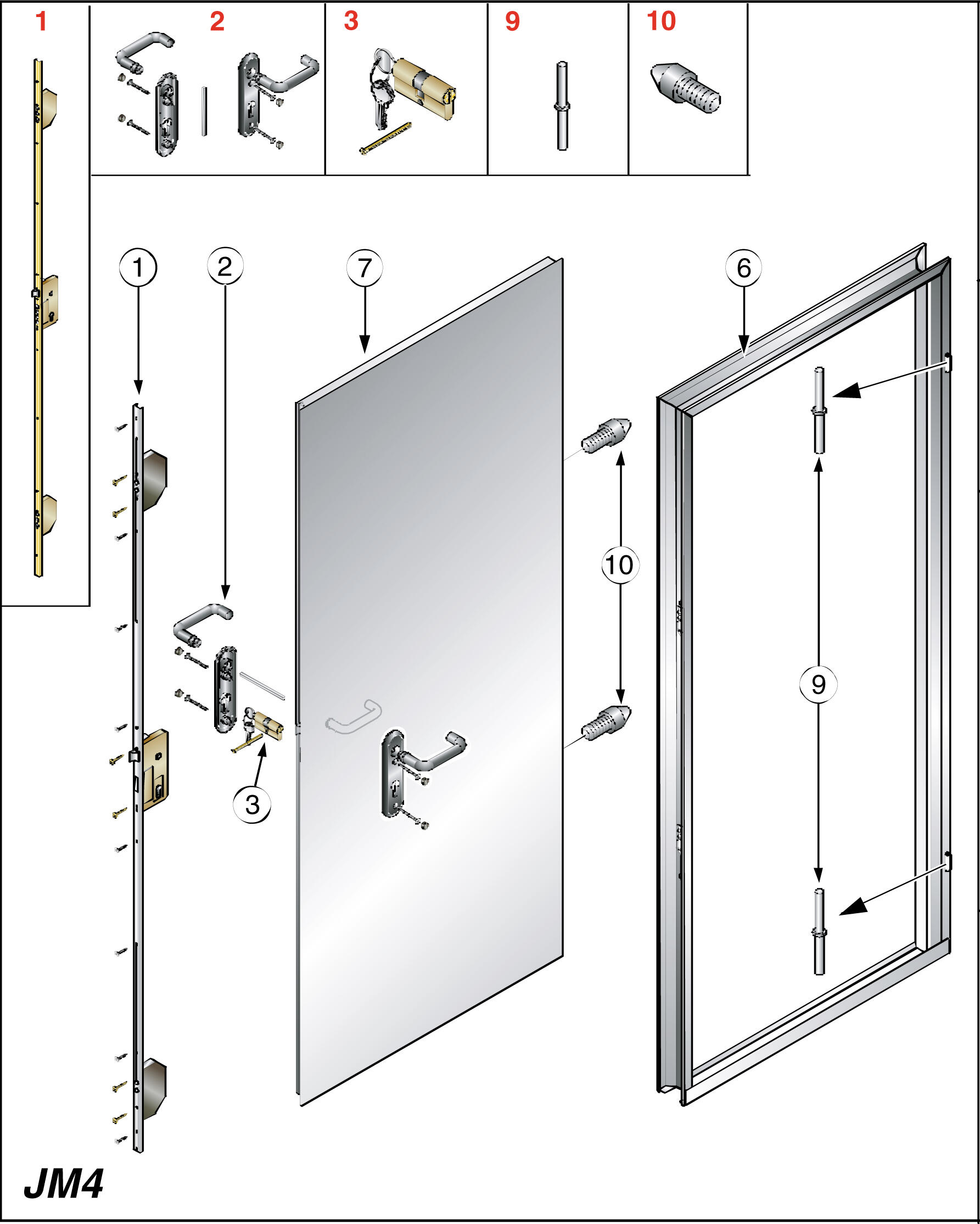 Puerta de entrada metálica semiprovenzal eco - 0