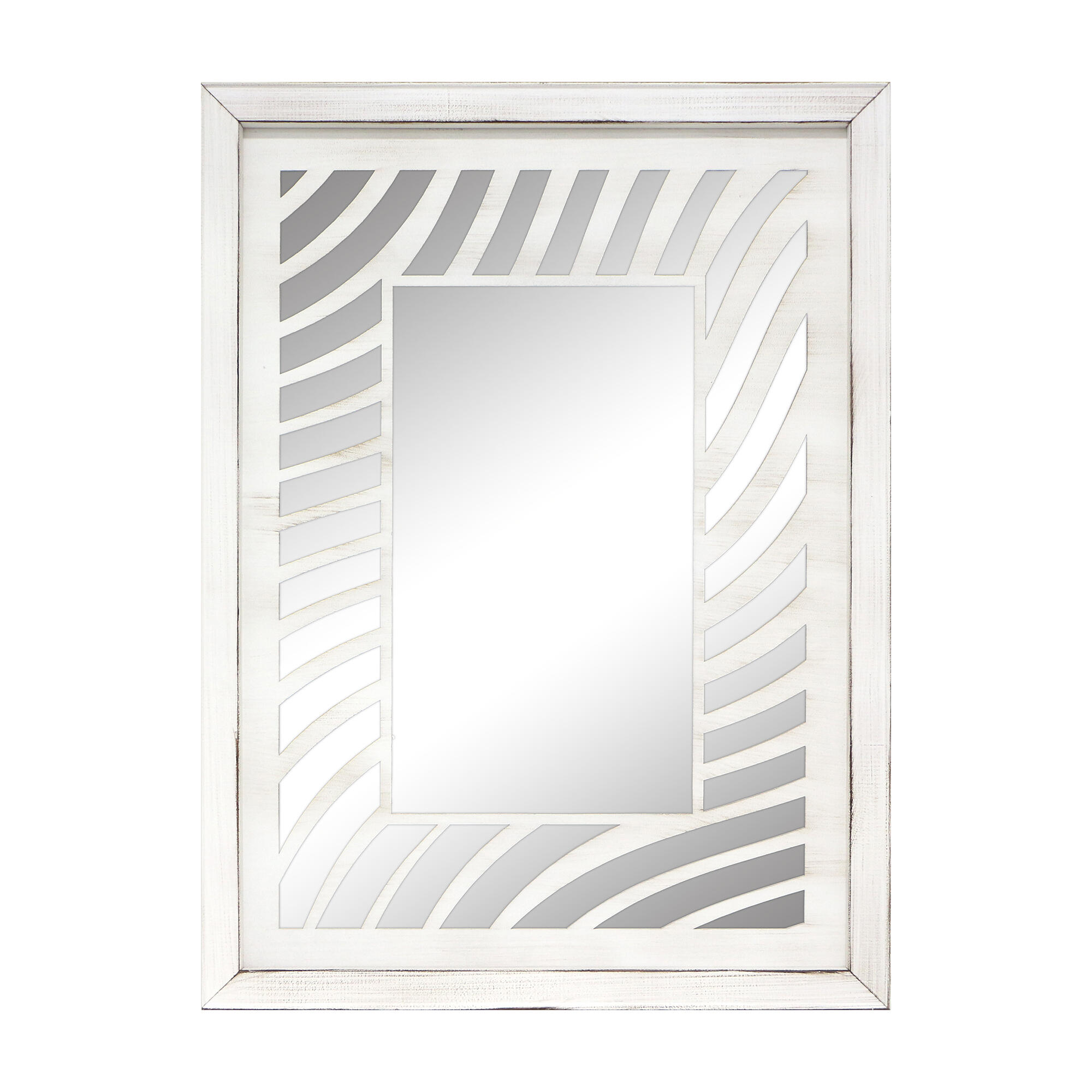 Espejo enmarcado rectangular espejo agni blanco 70 x120 cm