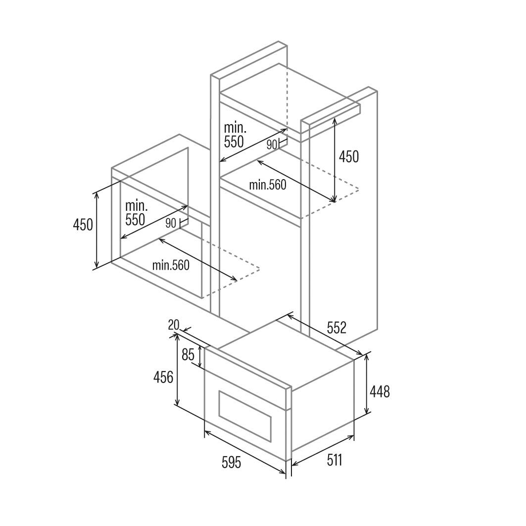Horno CATA MD5008WH multifunción 40 litros Aqualisis blanco Clase A - 2