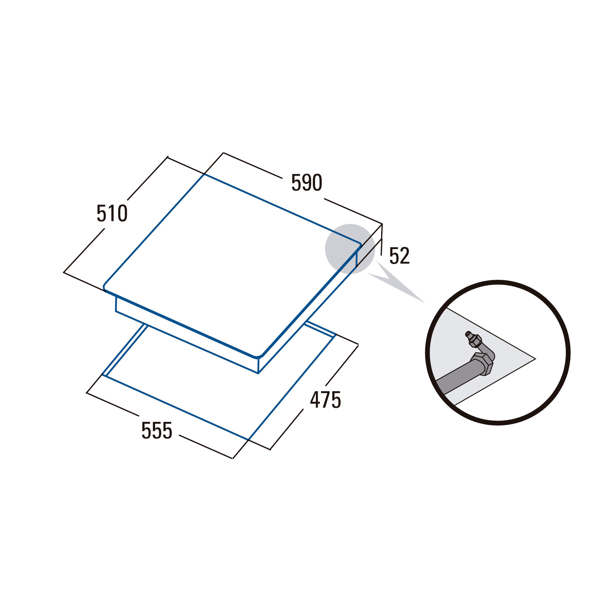 Placa de gas CATA CIB6031BK 4 zonas de cocción gas butano cristal negro con encendido integrado 60cm - 2