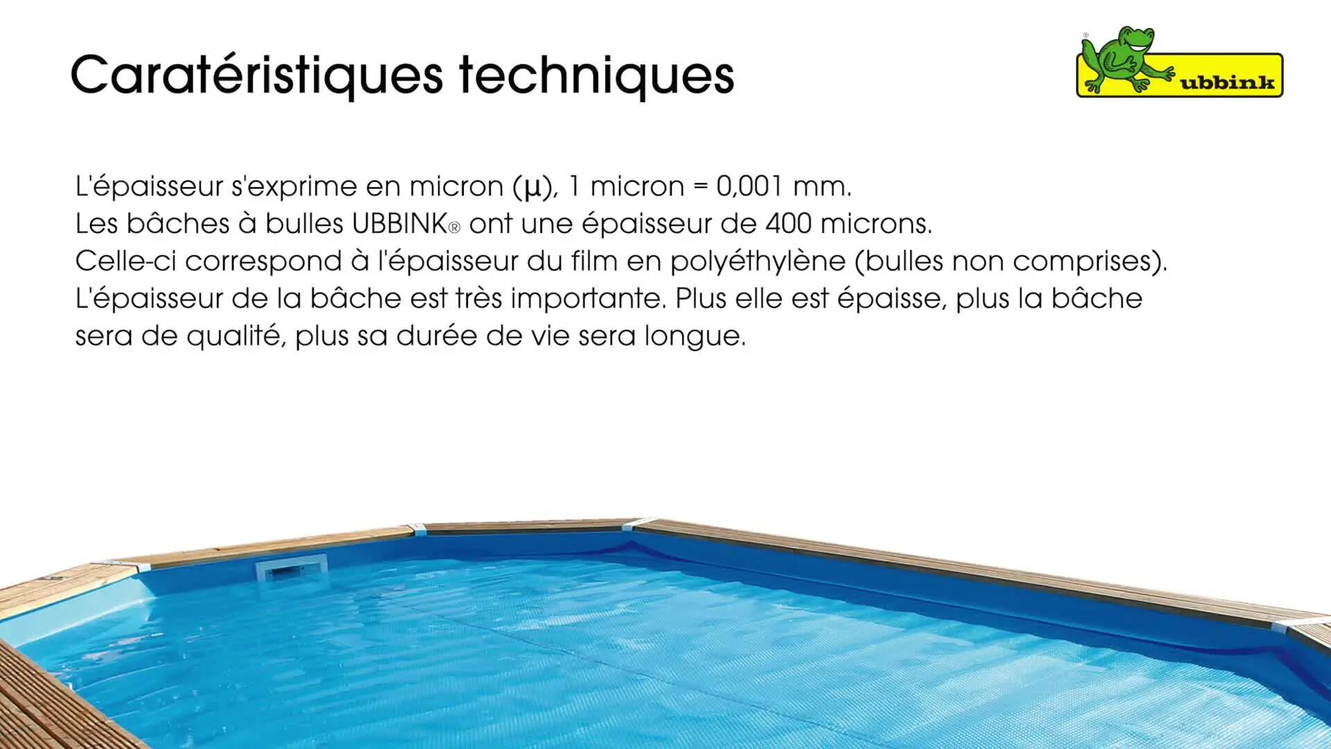 Bâche à bulles rectangulaire pour piscine UBBINK 200 x 350 - 2