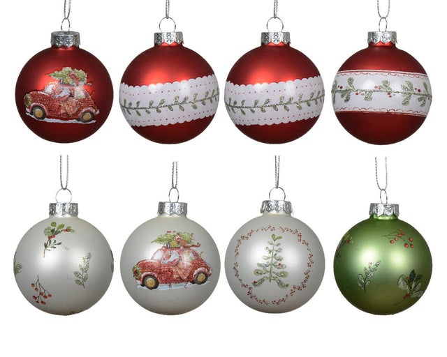 Sfera natalizia in vetro multicolore Ø 6 cm