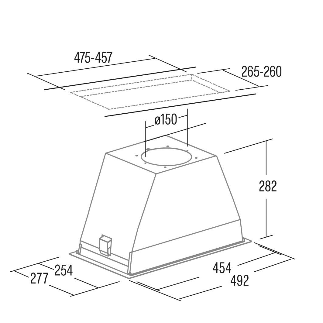 Grupo filtrante CATA CAMPANA GT PLUS 45 X/M con 3 velocidades 49.2 cm 645 m/h inox clase C - 2