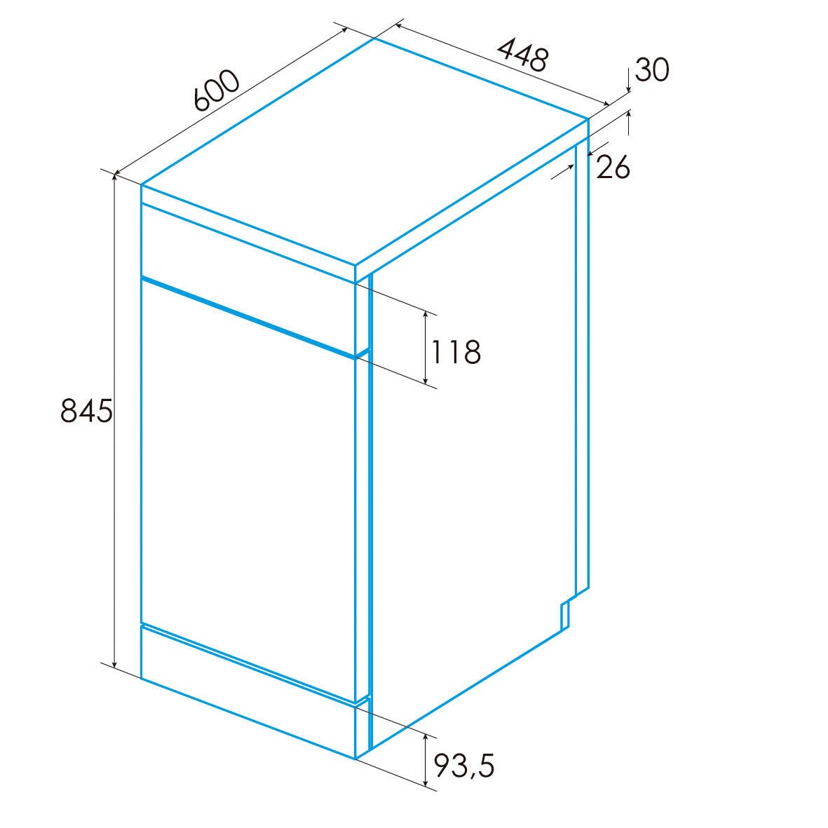 Lavavajillas EDESA EDW-4610 X 10 cubiertos 6 programas con inicio diferido inox 45cm clase E - 2