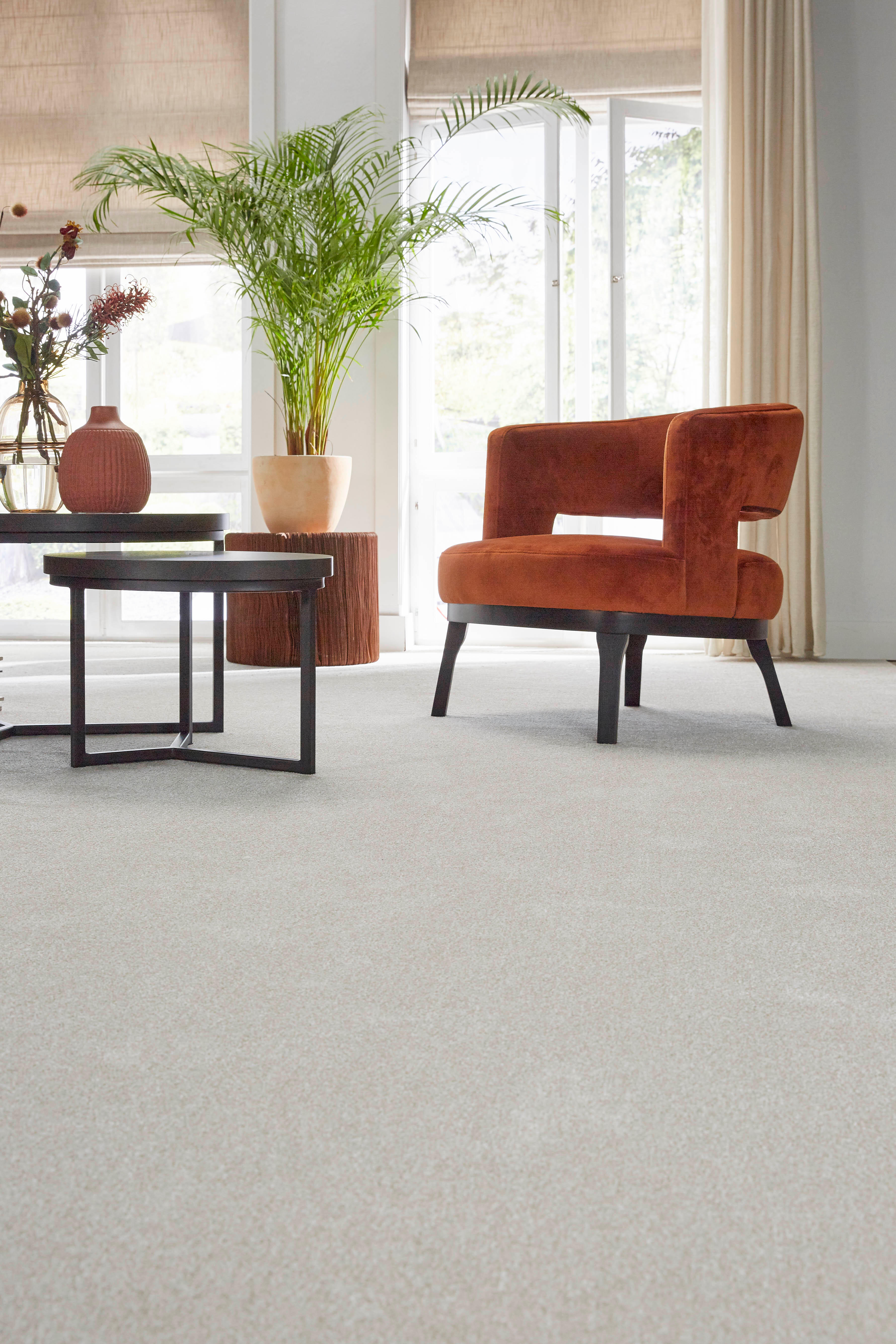 Moquette tufté uni beige, rouleau l.4 m - 2