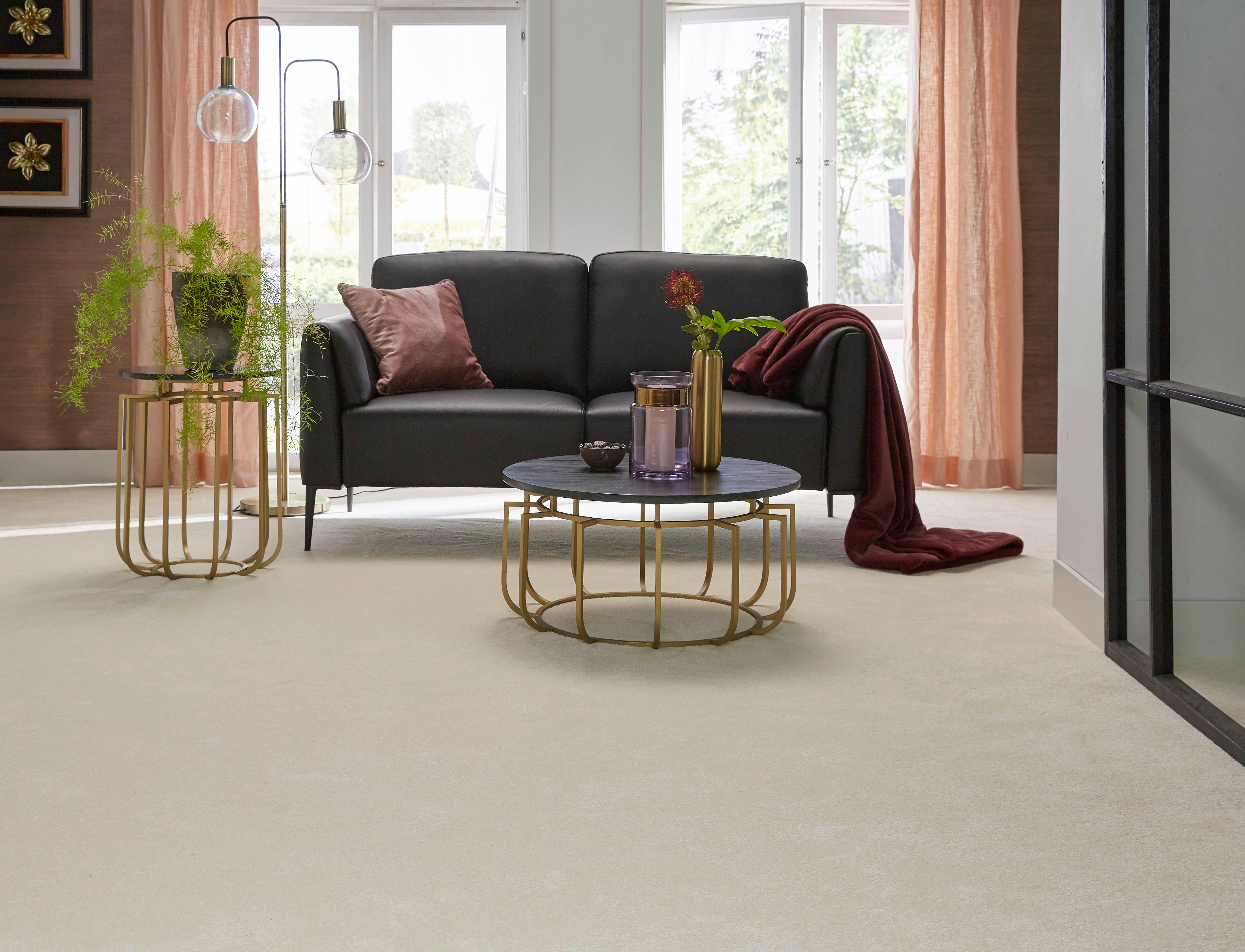 Moquette tufté uni blanc, rouleau l.4 m - 2