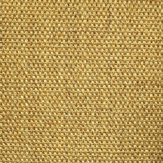 Sisal structuré beige, Chaume tissage fin, rouleau l.4 m