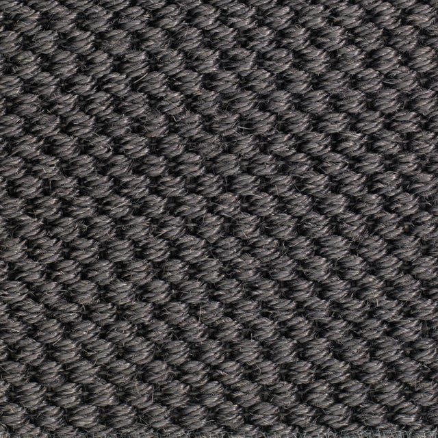 Sisal structuré gris foncé, rouleau l.4 m