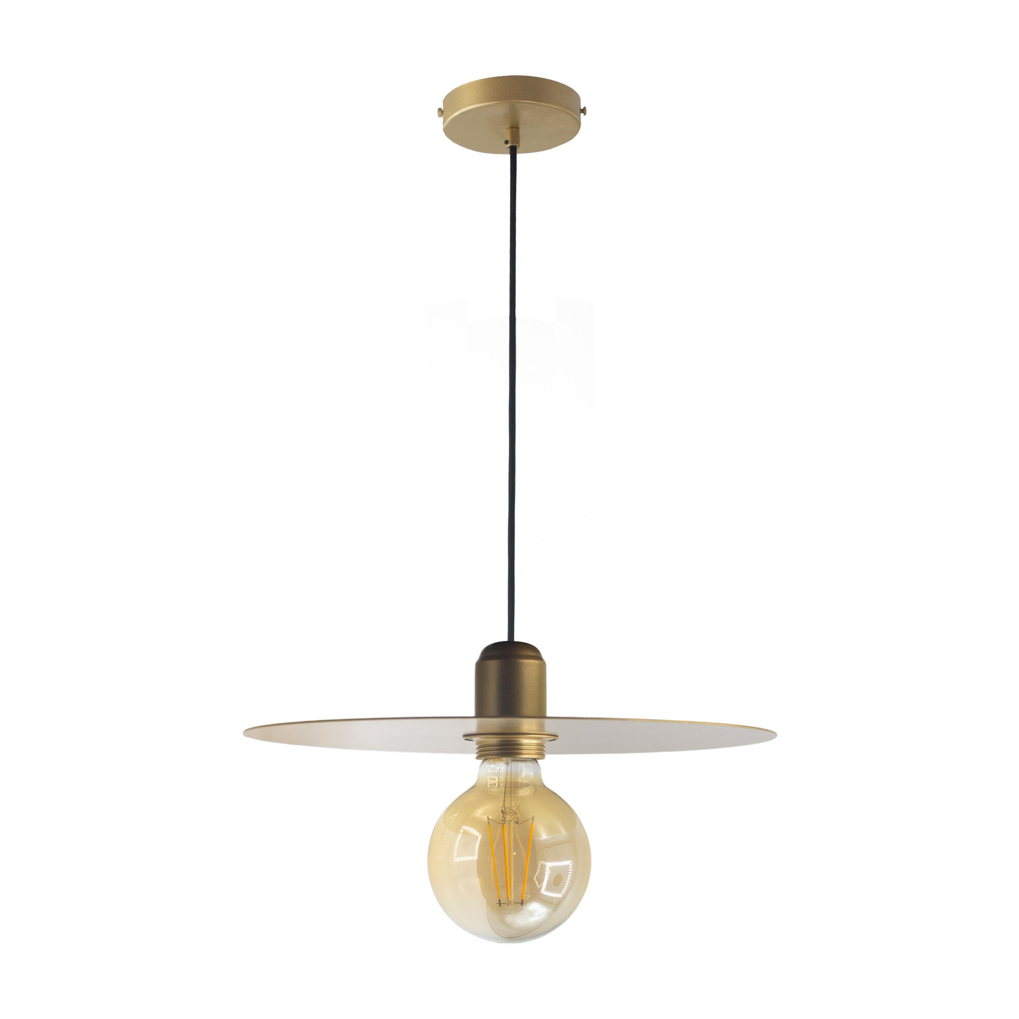 Lámpara de techo nagore 1 luz e27 28 cm dorado